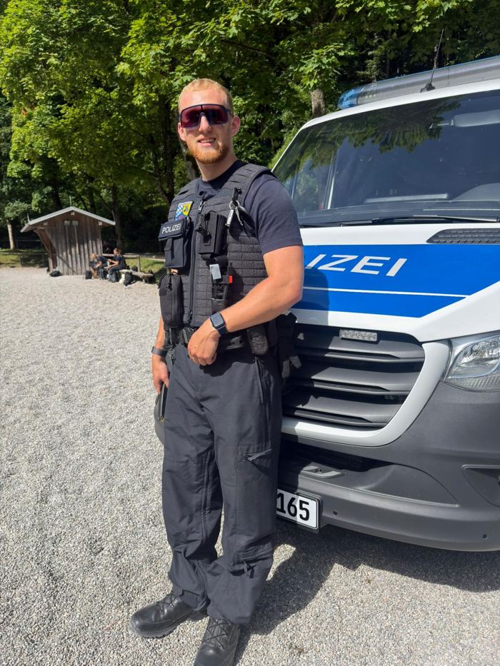 Jörn Wenzel im Dienst als Bundespolizist